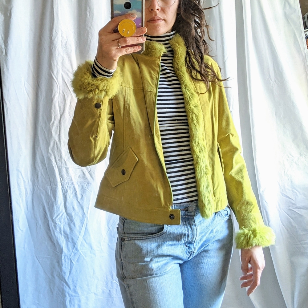 🐸 Y2K Fur and Suede Jacket 🐸